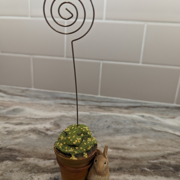 Marjolein Bastin Easter / Spring Bunny Photo Holder 9.5" Tall - Picture 2 of 5